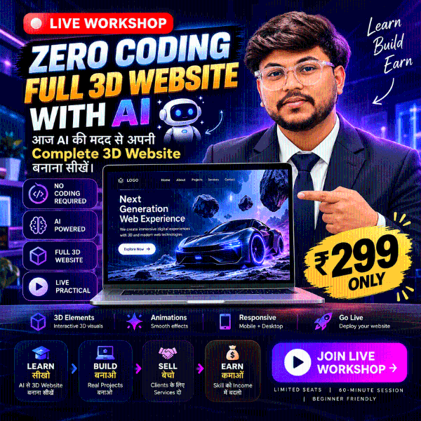 thumbnail 3D Website Masterclass - Live AI Workshop