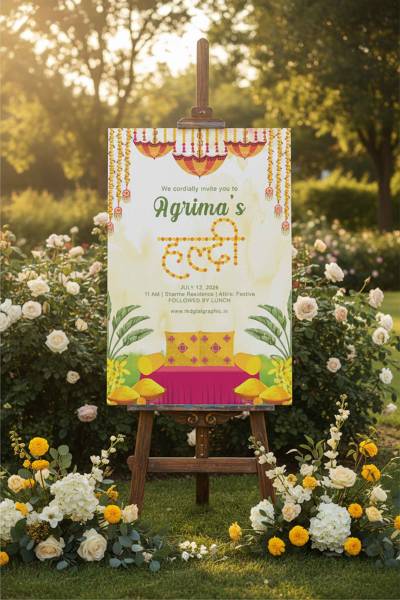 thumbnail Haldi Ceremony Sign Board PSD Templates  9 Creative Indian Wedding