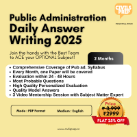 thumbnail Public Administration Daily Answer Writing 2025