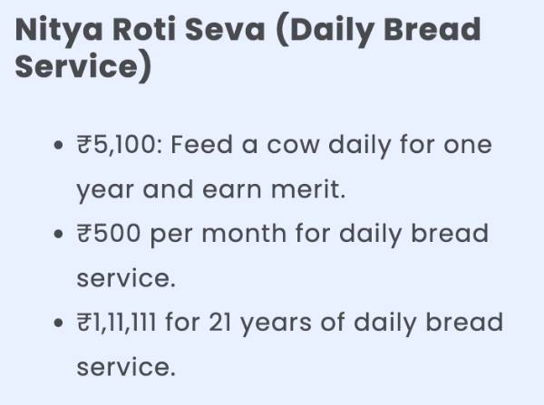 thumbnail Nitya Roti Seva - Daily Bread Service