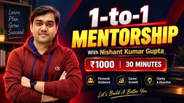 thumbnail 1-to-1 Mentorship with Nishant Kumar Gupta – 30 Minutes
