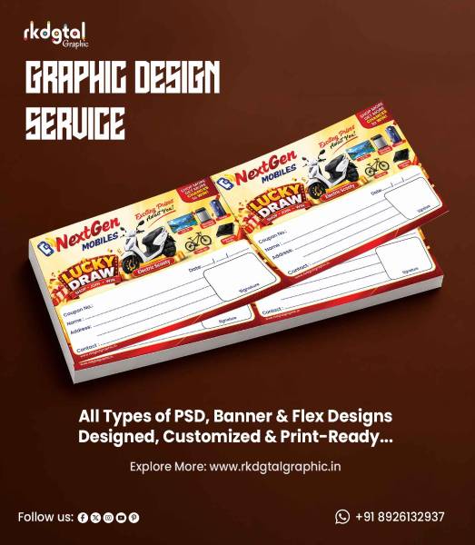 thumbnail Festival Offer Lucky Draw Coupon PSD | 10x4 & 7.5x3.5 Inch
