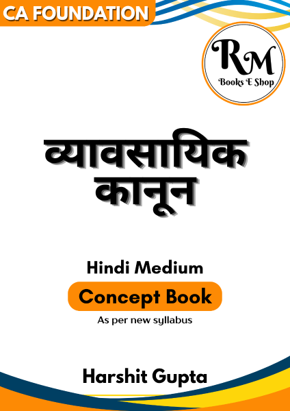 thumbnail CA Foundation (Hindi Medium)- Business Law  Concept Book-  (Hard Book) - Harshit Gupta