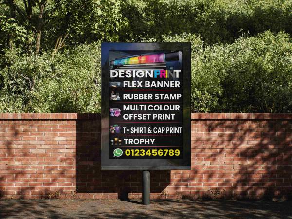 thumbnail Flex Printing Service Banner PSD Template (2.5x4 ft)  Download