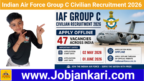 thumbnail Indian Air Force Group C Civilian Recruitment 2026 LDC Hindi Typist CMTD